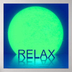 Relax Blue Poster