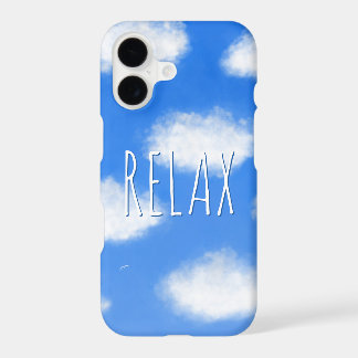 Relax Blue Sky Clouds Motivational Quote