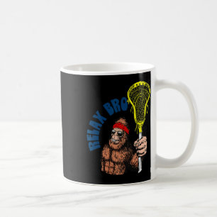 Relax Bro! Funny Sasquatch Lax Bigfoot Lacrosse Vi Coffee Mug