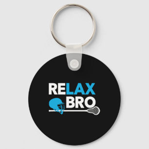 Relax Bro Lacrosse Lax Lacrosse Player Gifts Key Ring