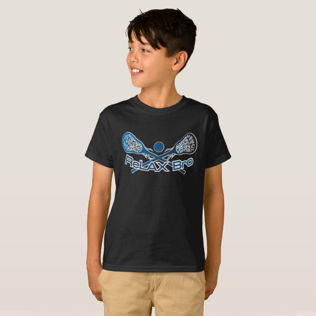 Relax Bro Lacrosse Player Funny Gift T-Shirt (Front Full)