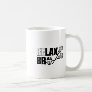 Relax Bro Lacrosse Player Lax Teen Boys Men Coffee Mug