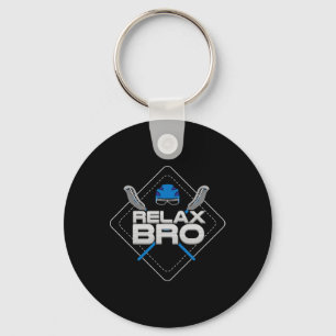 Relax Bro - Lax Life And Lacrosse Player Gift Key Ring