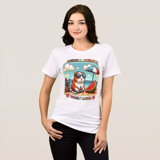 Relax Capybara Tri-Blend Shirt (Front Full)