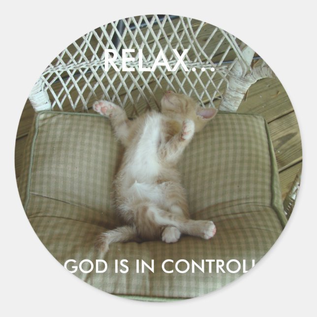 RELAX... CLASSIC ROUND STICKER (Front)