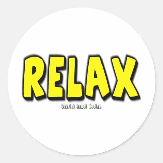 Relax Classic Round Sticker (Front)