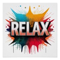 Relax Comic Sound Effect – Bold and Playful Pop Ar