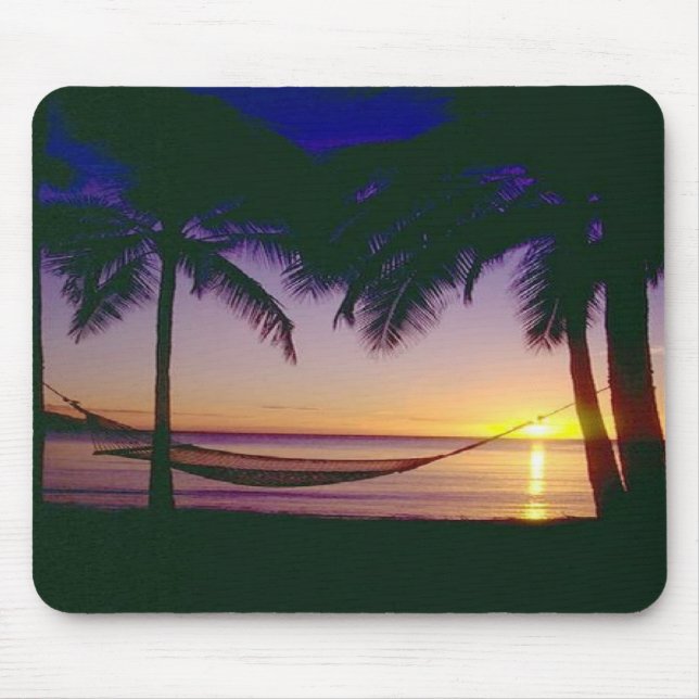 Relax, enjoy the sunset in this hammock.  Mousepad (Front)