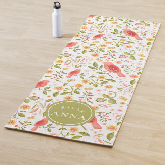 Relax & Flow – Botanical Birds Yoga Mat
