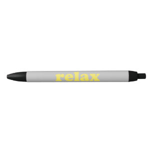 Relax grey yellow modern typography funny cool black ink pen