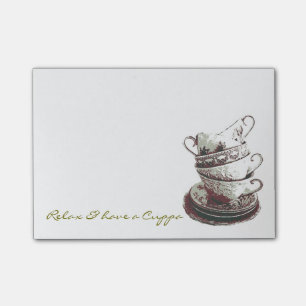 "Relax & have a Cuppa" Post it Notes