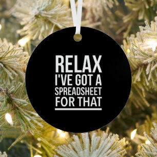 Relax I have got a spreadsheet for that Metal Tree Decoration