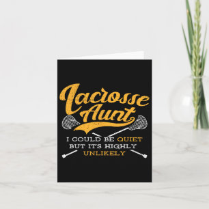 Relax I Love Lacrosse Aunt Lax Sports Lover Matchi Card