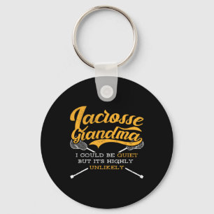 Relax I Love Lacrosse Grandma Saying Lax Is Life G Key Ring