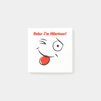 Relax I'm Hilarious-Funny post-it notes design.