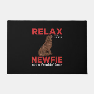 Relax its a newfie Cute newfoundland dog Doormat