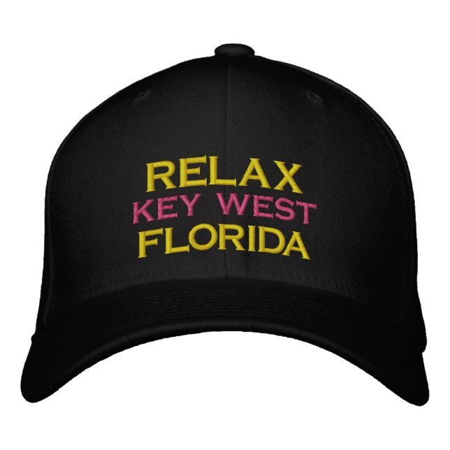 RELAX KEY WEST FLORIDA HAT CAP 33040 33041 33045 (Front)