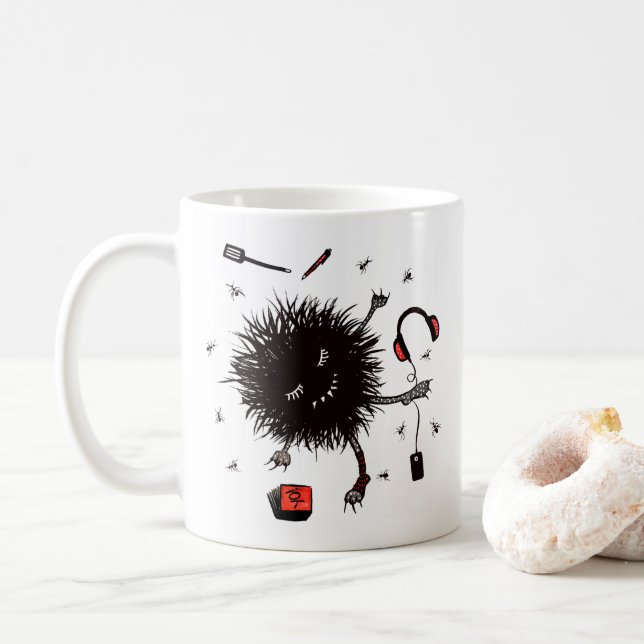 Relax Lazy Monster Cute Funny Coffee Mug (With Donut)