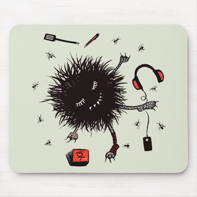 Relax Lazy Monster Cute Funny Mouse Mat (Front)