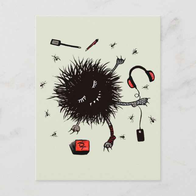 Relax Lazy Monster Cute Funny Postcard (Front)