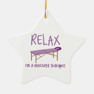 Relax Massage Table Ceramic Tree Decoration