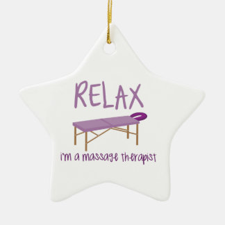 Relax Massage Table Ceramic Tree Decoration