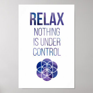 Relax Mindfulness Buddha Quote Poster