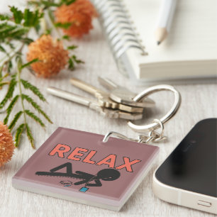 Relax Mode – Chill Vibes Sticker Key Ring