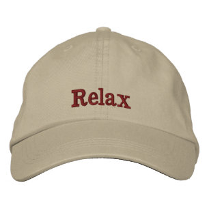 Relax modern typography baseball Embroidered Hat