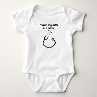 Relax My Aunt Is A Nurse Baby Bodysuit