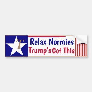 Relax Normies Trump's got this! Bumper Sticker