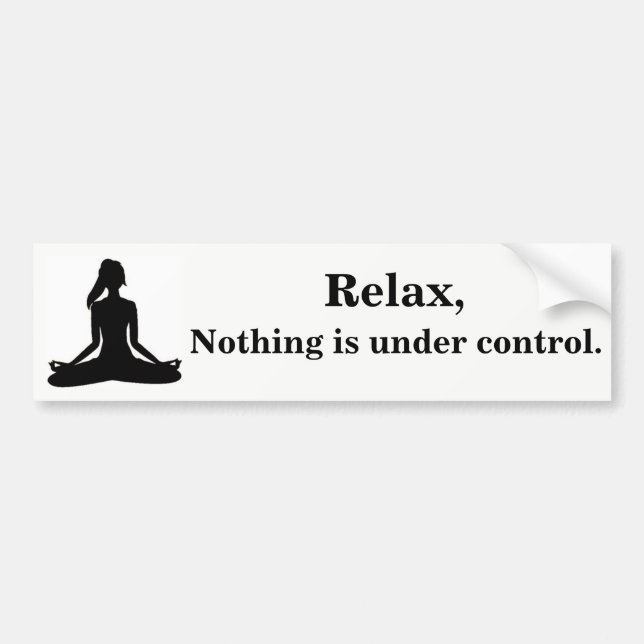 Relax, Nothing is under control. Bumper Sticker (Front)
