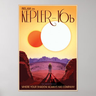 RELAX ON KEPLER16B The Land of Two Suns NASA JPL V Poster