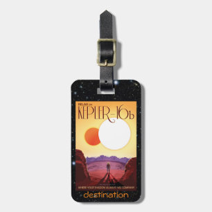 Relax on Kepler 16b space tourism advert Luggage Tag