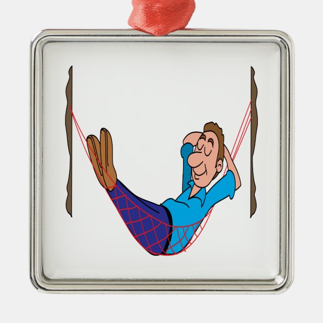 Relax On Labour Day Metal Tree Decoration (Front)