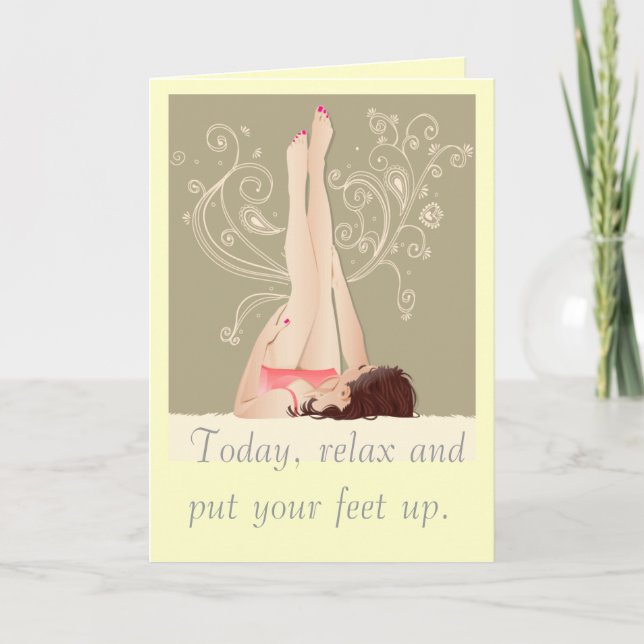 Relax on your birthday female card (Front)