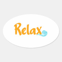 Relax Oval Sticker