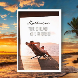 Relax! Personalised Retirement Greeting Card