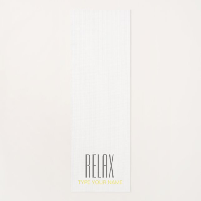 RELAX PLAIN WHITE YOGA MAT (Front)