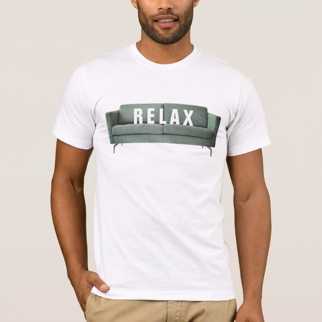 RELAX QUOTE COUCH GRAPHIC MENS T-Shirt (Front)