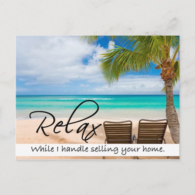 RELAX Real Estate postcard (Front)