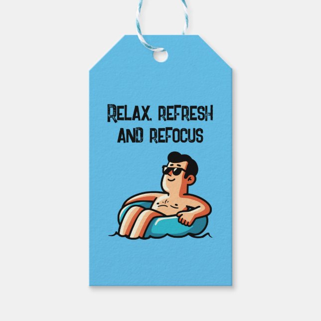 Relax, refresh and refocus gift tags (Front)