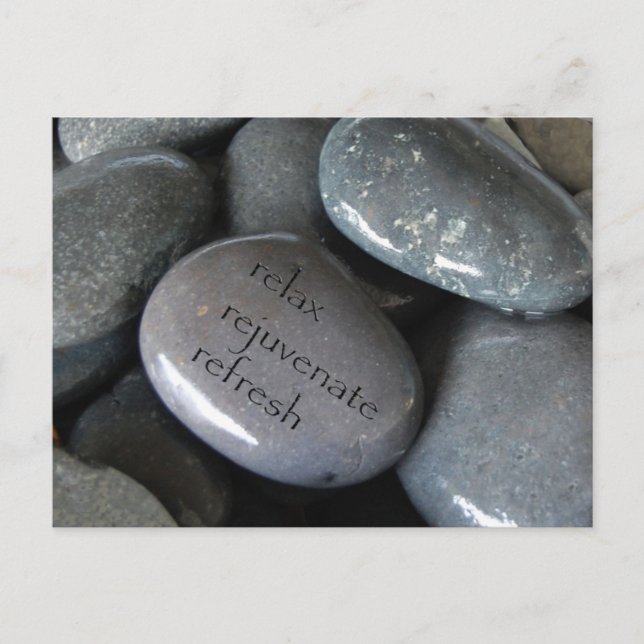 relax rejuvenate refresh postcard (Front)