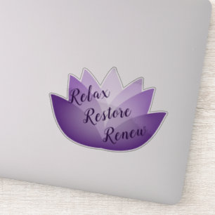 Relax Restore Renew Purple Lotus Flower