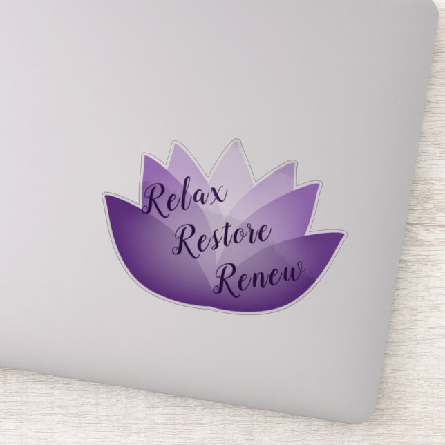 Relax Restore Renew Purple Lotus Flower (Detail)
