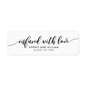 Relax Script Infused with Love Wedding Favor Label