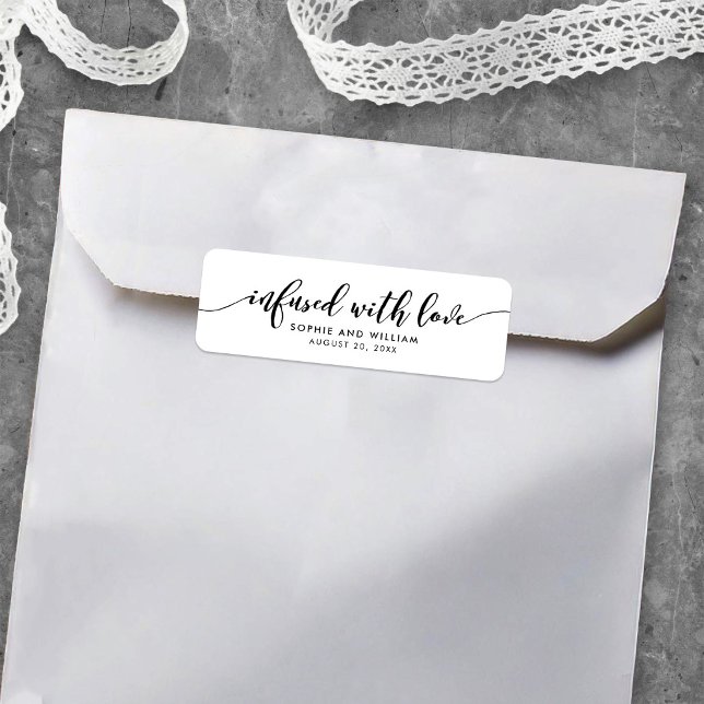 Relax Script Infused with Love Wedding Favor Label (Creator Uploaded)