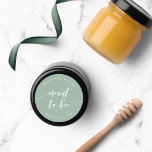 Relax Script Meant to Bee Editable Colour Wedding Classic Round Sticker<br><div class="desc">Wedding sticker featuring the words "meant to bee" in a relax cursive script in white against an editable background colour (click customise to access). Personalise it by replacing the placeholder text. For more options such as to change the font and it's size/colour, expand /contract curve or the spacing between letters...</div>