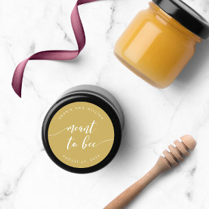 Relax Script Meant to Bee Editable Colour Wedding Classic Round Sticker