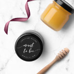 Relax Script Meant to Bee Editable Colour Wedding Classic Round Sticker<br><div class="desc">Wedding sticker featuring the words "meant to bee" in a relax cursive script in white against an editable background colour (click customise to access). Personalise it by replacing the placeholder text. For more options such as to change the font and it's size/colour, expand /contract curve or the spacing between letters...</div>